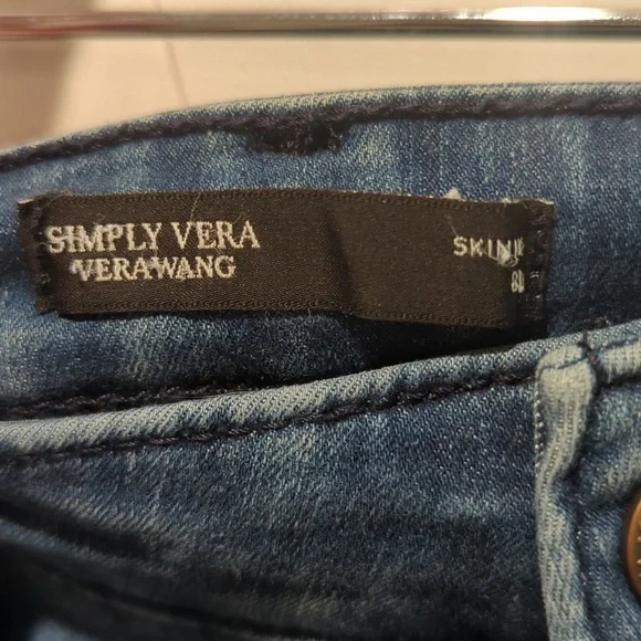 Simply Vera Wang Women's Power Stretch Core Skinny Jeans Sz. 8R - Picture 3 of 5